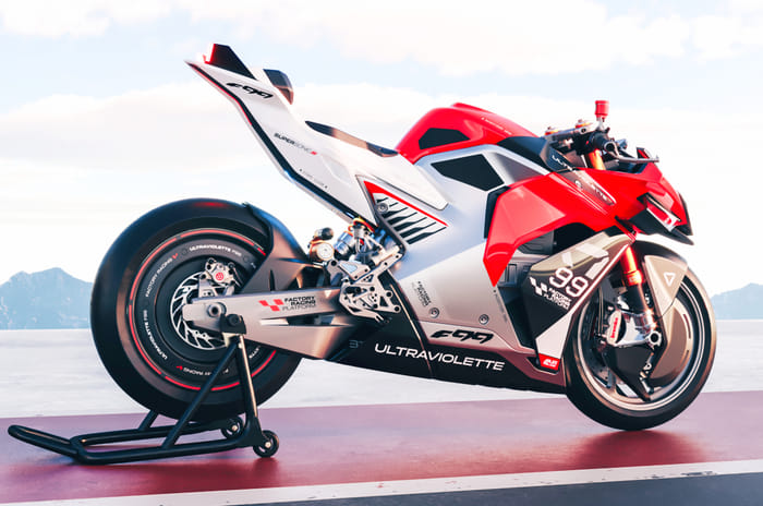 Updated Ultraviolette F99 electric race bike shown at EICMA 2023